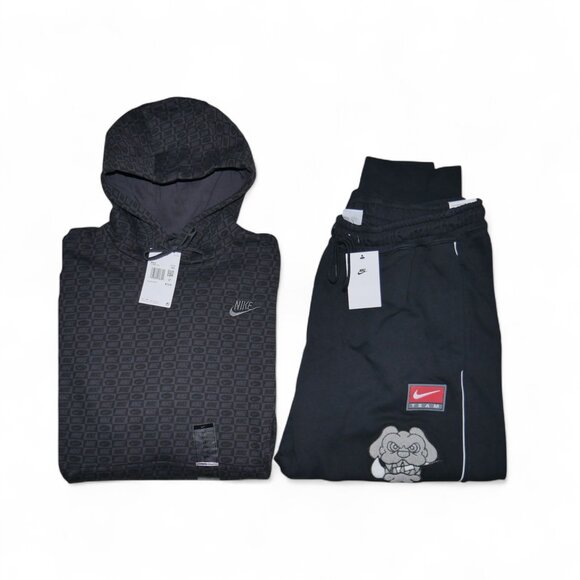 Nike Men's 2 PC Bulldog Sweatsuit Size 2XL Fleece Tracksuit Sneakerhead Gift NWT - Picture 1 of 12